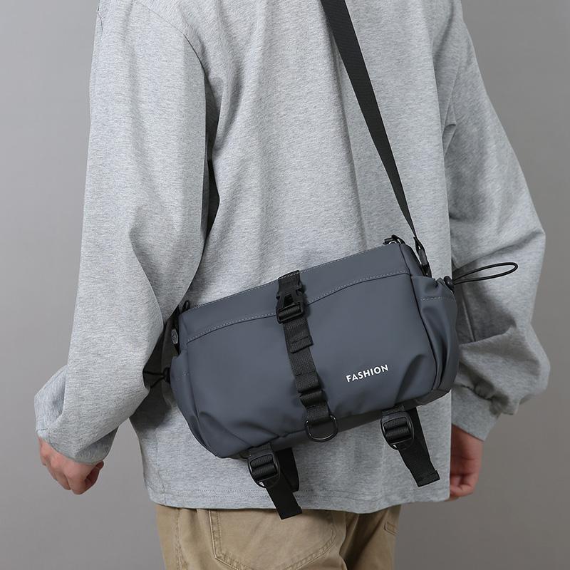 Casual Large Capacity Men's Crossbody Bag Outdoor Travel Nylon Material Water-Resistant Membrane Urban Minimalist Style