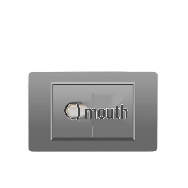 118 Type Switch Six-Hole Gray Wall Socket with Type-C 20W, Thai Style & PC Panel, Taiwan Socket