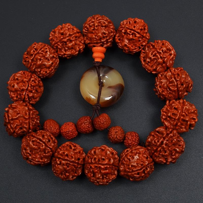 Five-Petal Vajra Bodhi Bead Bracelet - Toothless Design, Buddhist Wenwan Ornament