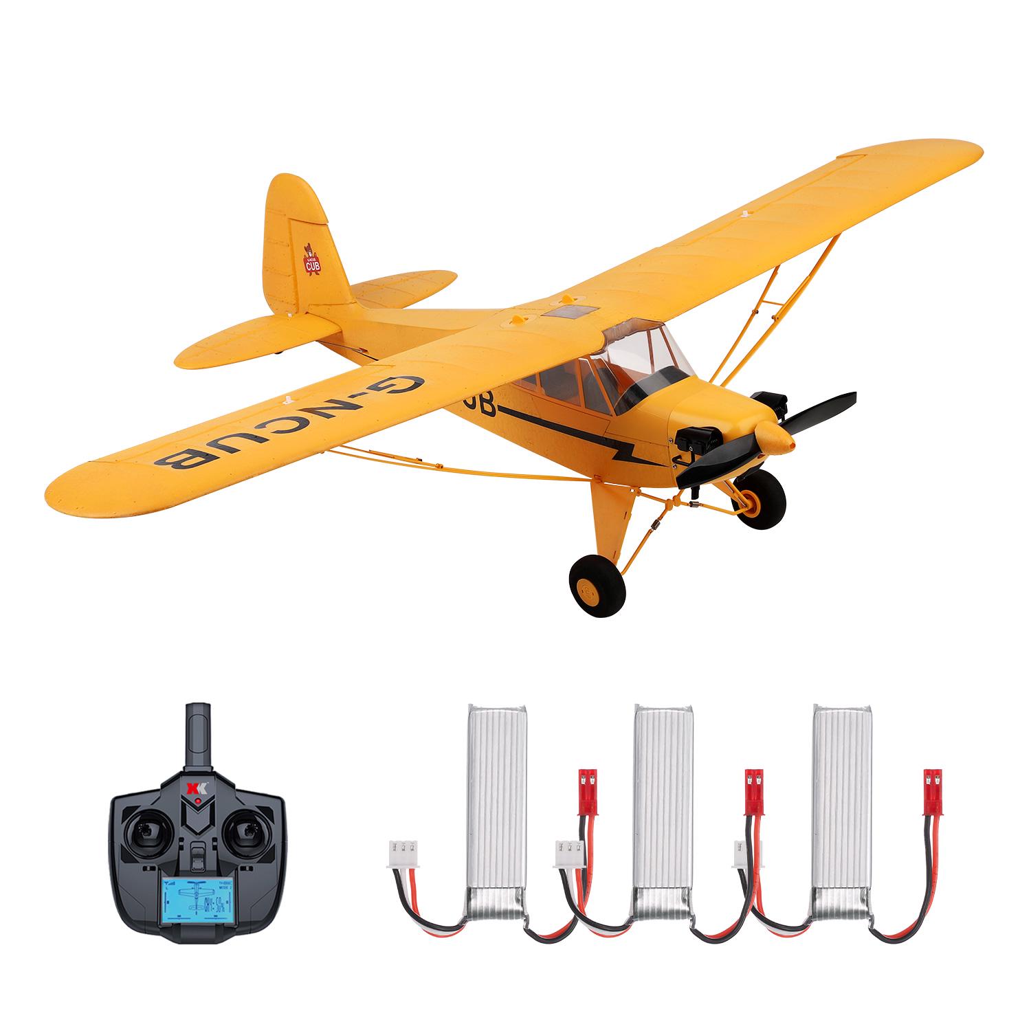 Wltoys XK A160 Aereo RC Aereo telecomandato senza spazzole a 5 canali per adulti Acrobazia Volante 3D 6G 3 Batteries giallo