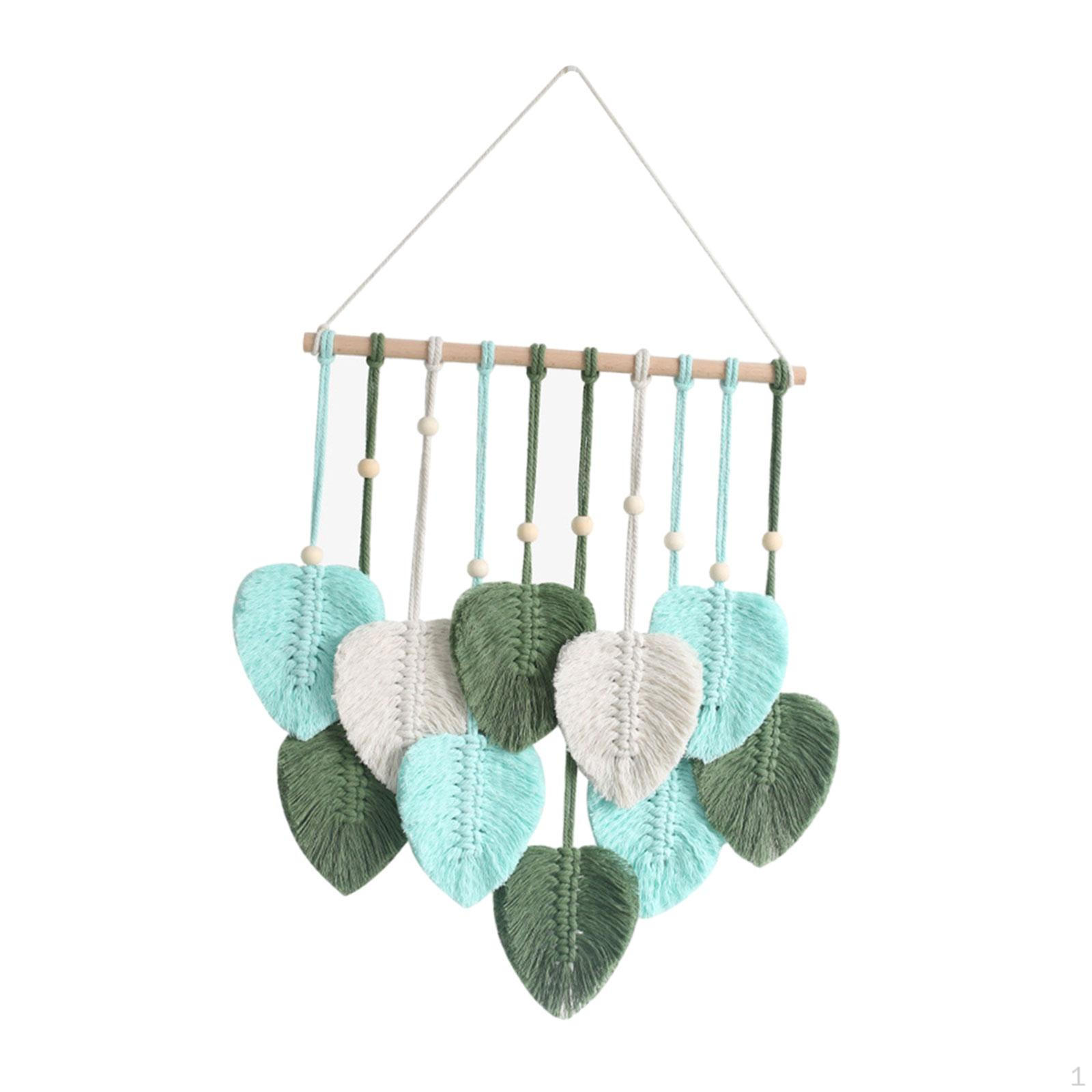 

Boho Macrame Wall Hanging Tapestry - Modern Home Decor for Living Room or Bedroom синій