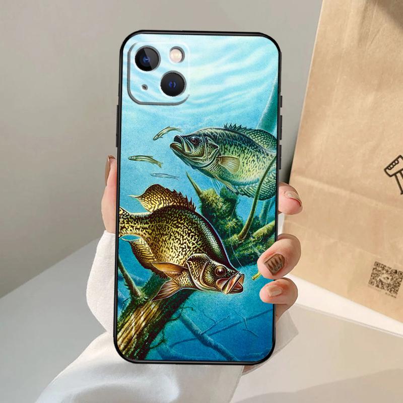 Art Fishing Lure Phone Case For iPhone 17 Air 16 15 14 13 12 11 Pro Max 12 13 Mini 15 16 Plus 16e Cover Coque