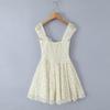 2026 Spring Floral Lace Sweetheart Dress with Bow Accent