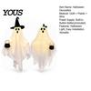 Versatile Holiday Venue Settings Halloween Hanging Ghost Light, Decorative Couple Lamp with Witch Hats Decor, Reusable Hat Set Seasonal