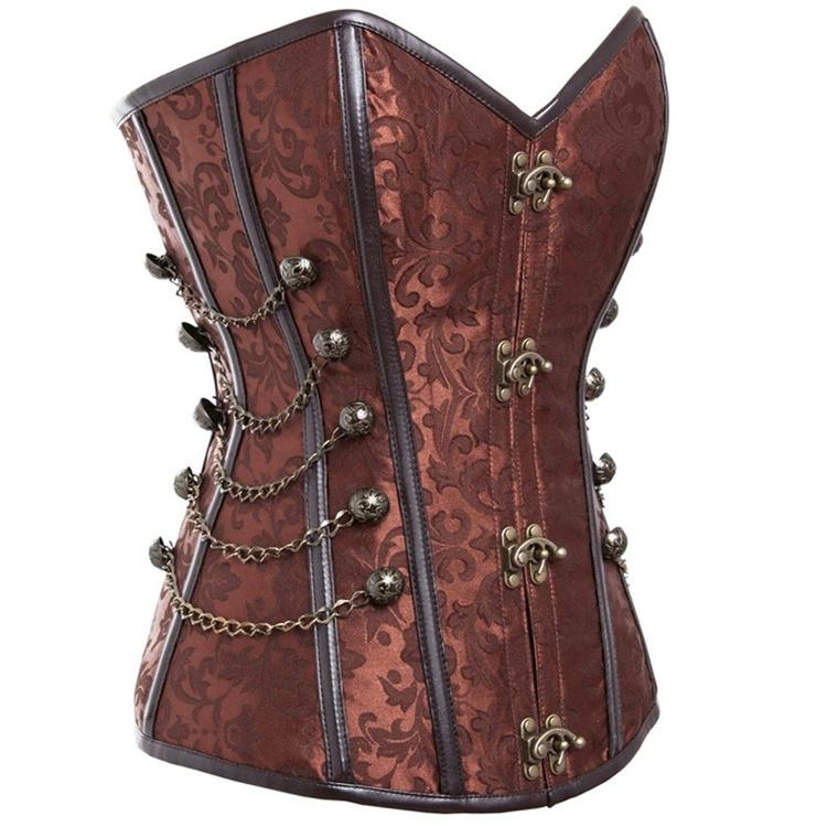Gothic Shapewear with Metal Decoration for European and American Courts