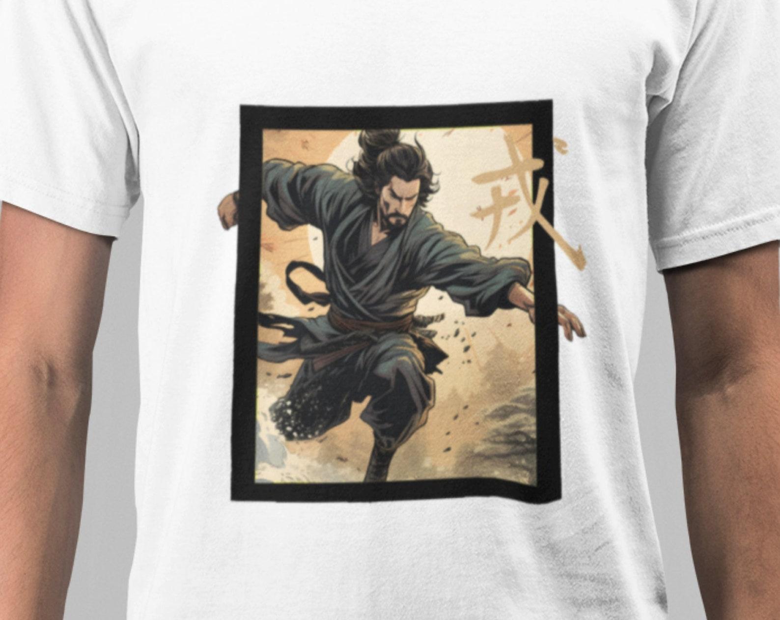 Rising Sun Samurai T-Shirt: Japanese Warrior Art 3XL