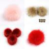Luxurious Diy Women Faux Raccoon Fur Pom Poms Ball For Knitting Beanie Hats