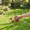 Double Bowl Hanging Bird Feeder Iron Art Bird Feeding Station Heart Shape Bird Feeder  Outdoor Use