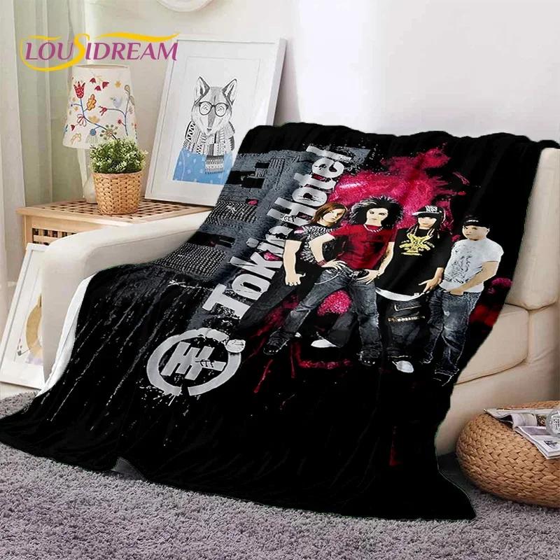 3D Rock Band Tokio Hotel Bill Kaulitz Soft Flannel Blankets,Throw Blanket Comfortable Blanket for Picnic Beds Sofa Home Bedroom