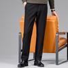 FIRS Wool Thickened Warm Casual Pants Men Autumn Winter Stretch Durable Straight Business Commuter Trousers