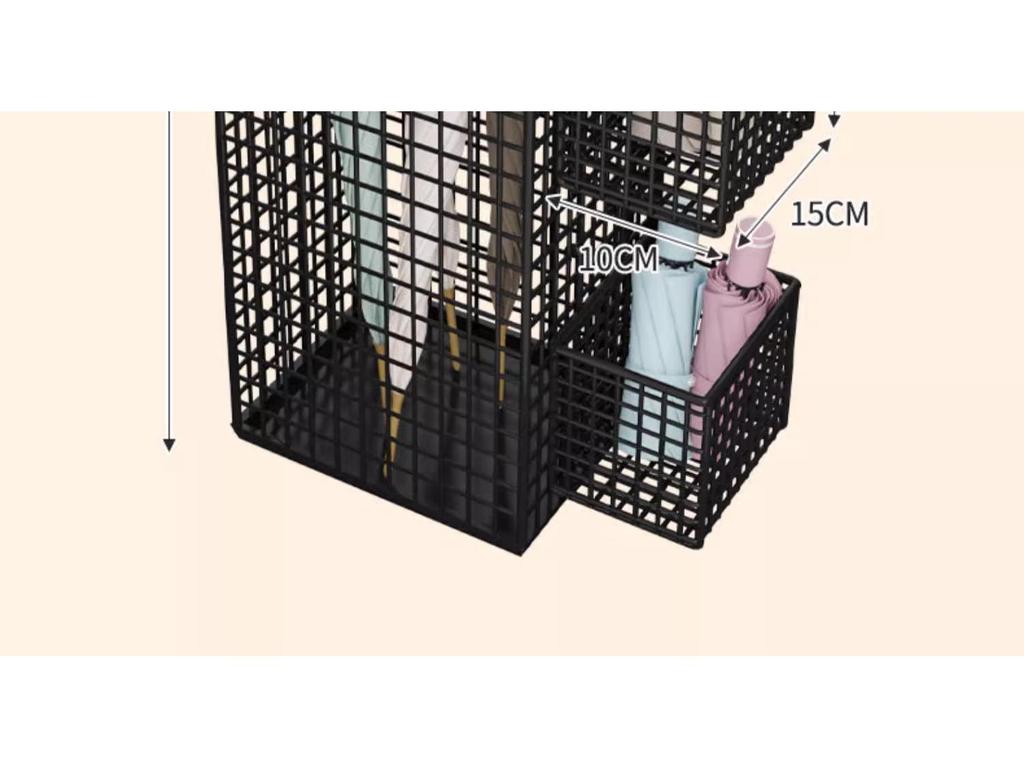 Umbrella Stand: Household & Commercial Storage Rack with Hanging and Draining Feature for Doorways