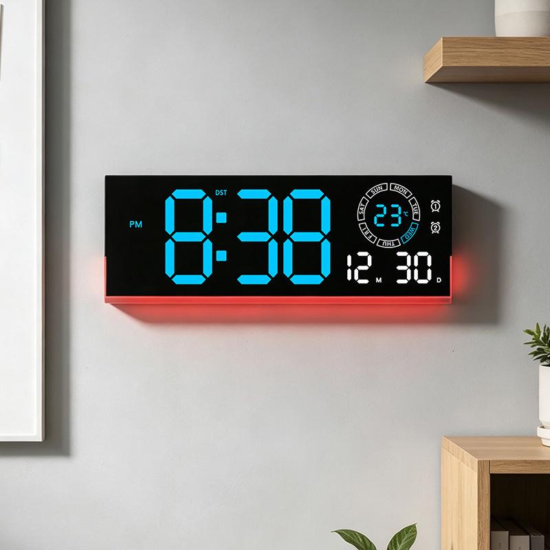 LED Luminous Digital Wall Clock for Living Room - Simple Modern 5537