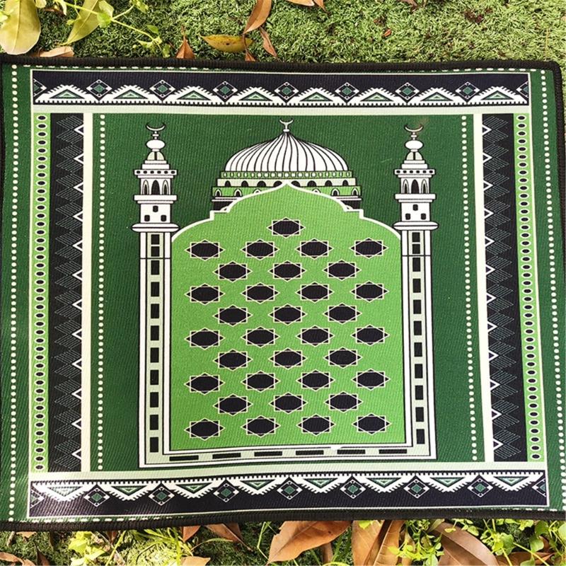 Prayer Mat Worship Blanket Worship Kneel Embossing Floor Carpets Non-slip Soft Portable Travel Prayer Rug Ramadans  Gift