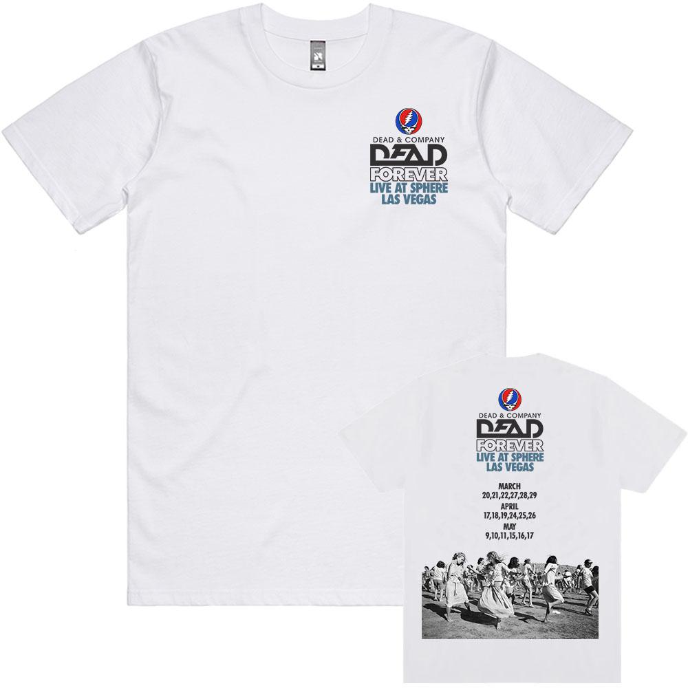 Dead Forever Sphere Las Vegas Tour 2025 Tee DEAD & COMPANY Rock Band T-shirt Hip Hop Unisex Streetwear Men Women T Shirt Print