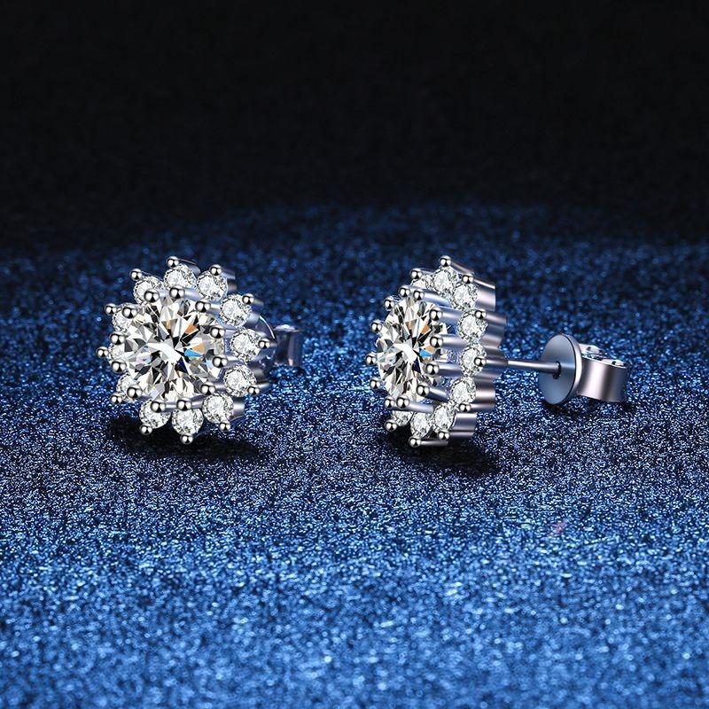925 Silver Earrings Inlaid Zircon Stone Classics for Women Wedding Jewelry Engagement Fashion High Quality Gifts Party