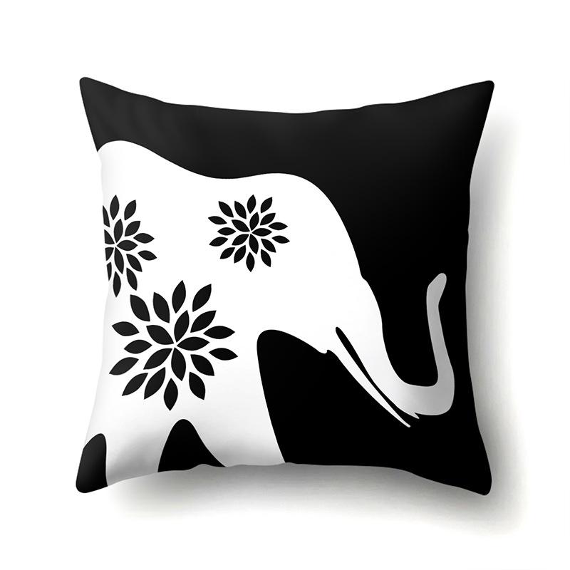 Polyester Pillow Case Geometric Home Printed Pillow Waist Cushion Cover Car Cushion Head Cushion Cover