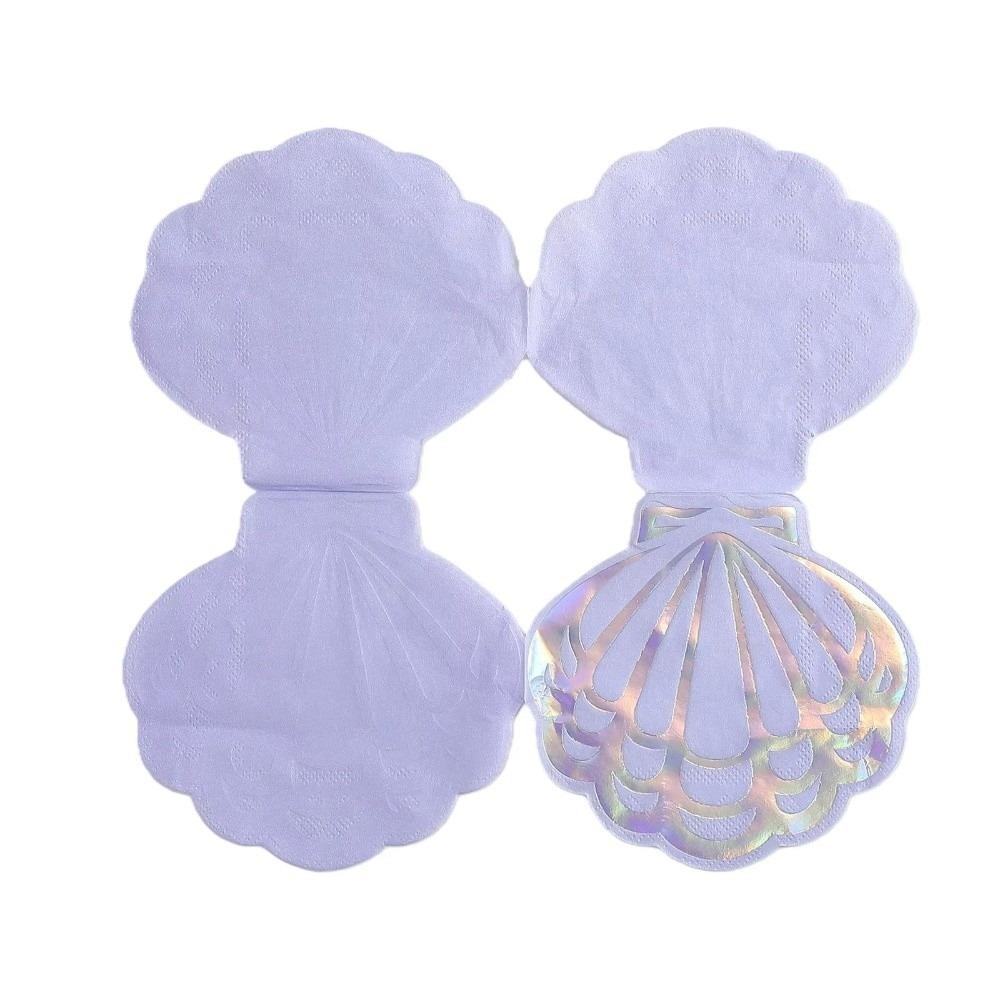 20pcs Tableware Gilding Shell Paper Napkins Disposable Party Decoration Napkin Party Shell