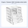 Clear Multi-Drawer Unit Removable Drawers Miniature Drawer Chest Transparent Design Debrisresistant for Makeup Users
