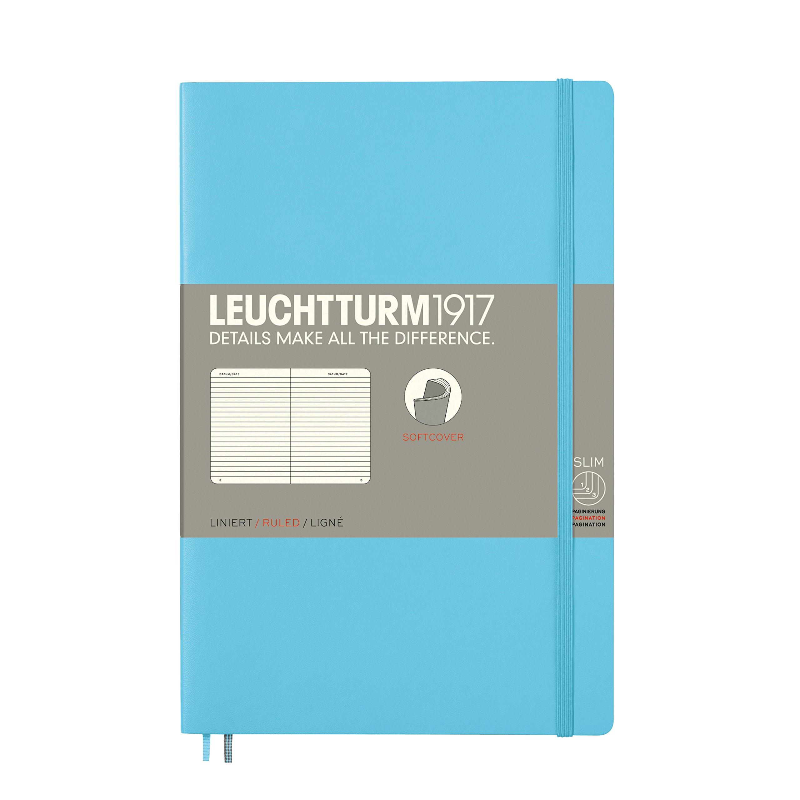 

Leuchtturm Horizontal Soft Ice Officially Imported Notebook, B6, Ruled, Cover, Blue, 358311,