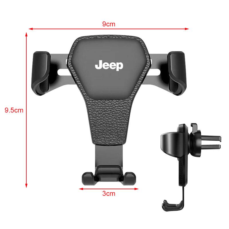 Gravity Car Badge Phone Holder Bracket Air Clip Mount Stand Accessories For Jeep Big Wrangler Grand Cherokee New Energy Gladiator SRT Wrangler