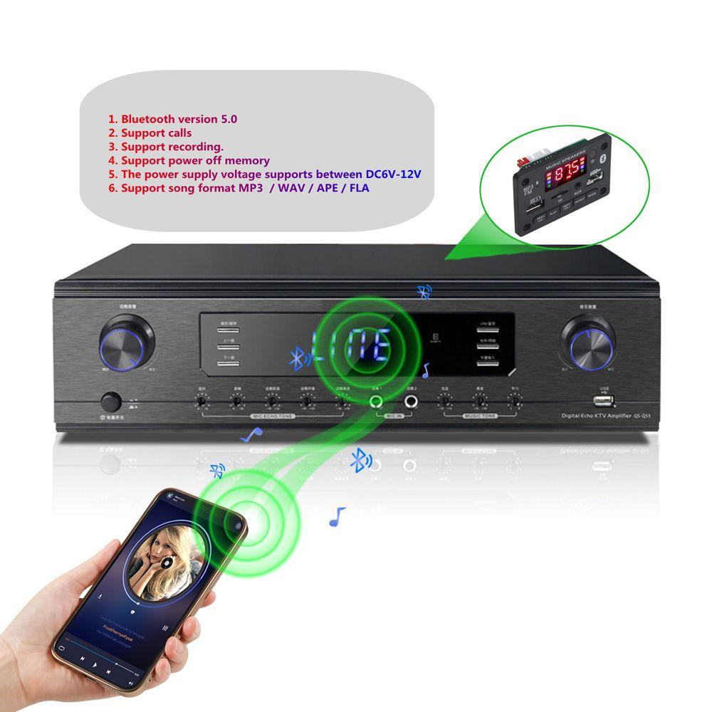 Supply Remote Control MP3 Decoding Board Car Player Bluetooth 5.0 Audio Module Amplifier Board