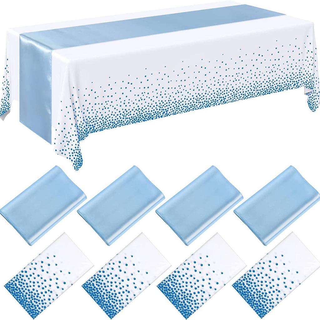 Small Polka Dot Disposable Tablecloth Thickened Waterproof PEVA Tablecloth Home Wedding Birthday Party Decoration Table Cloth