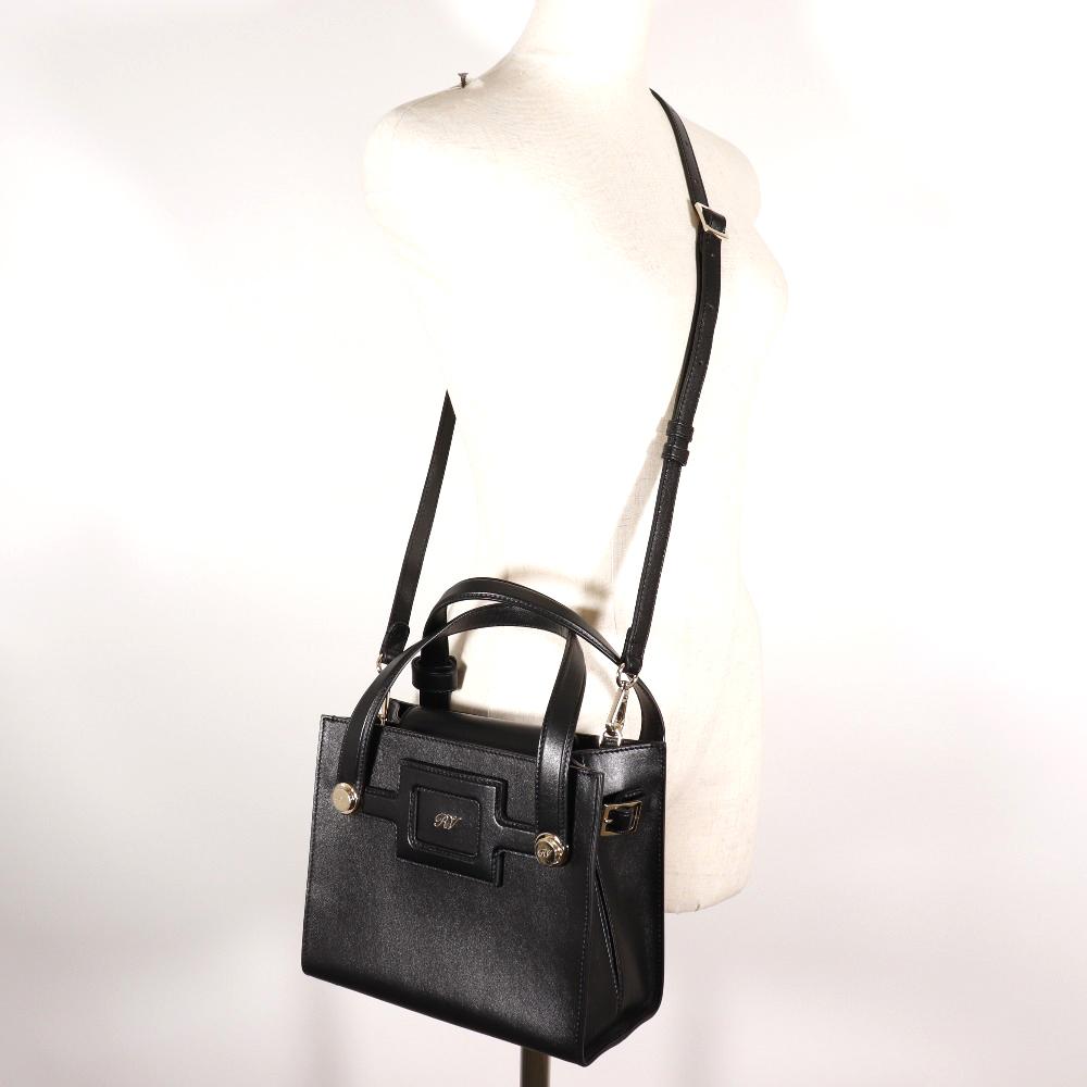 Roger Vivier 2WAY Handbag Black Calfskin Women Used
