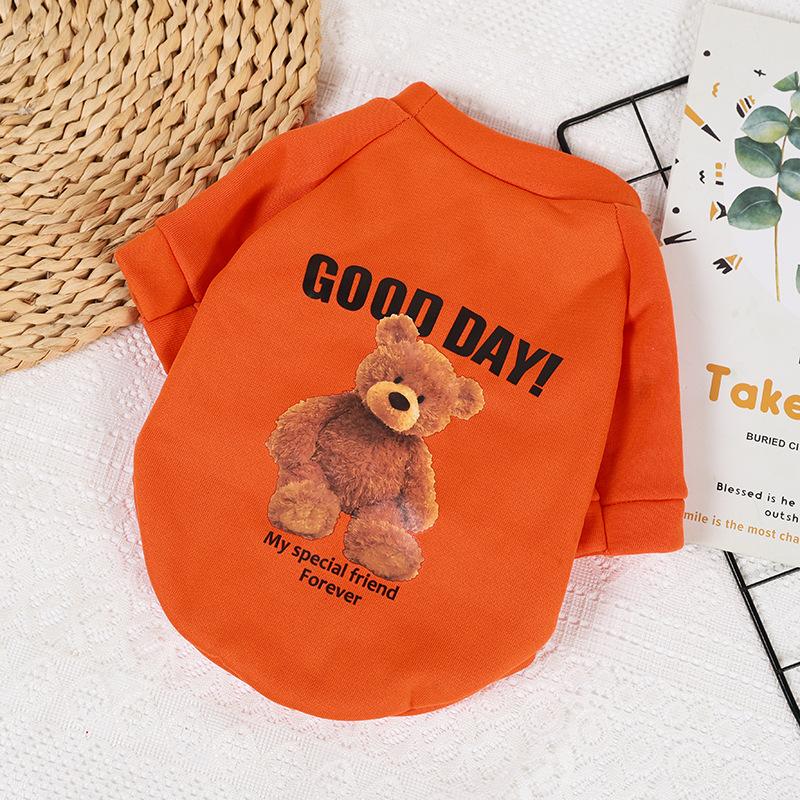 Cute Autumn and Winter Warm Korean Version of Dog Cat Pet Teddy Clothing Supplies Than Bear Law Fight Fleece Hoodie