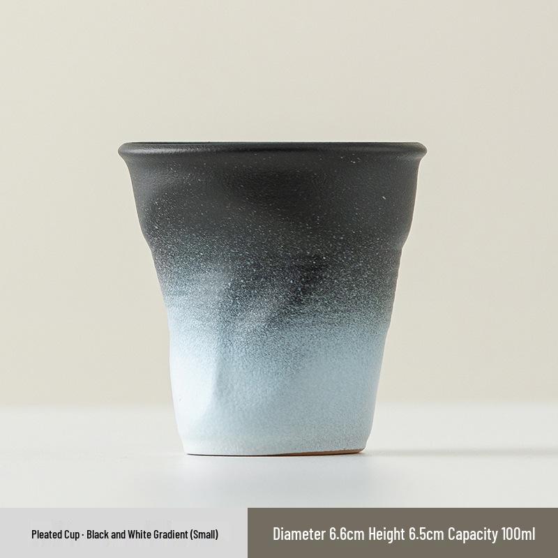

Taiwan Lu Bao Handcrafted Matte Ceramic Pleated Espresso Cup 100-350ml