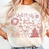 Comfort Colors 'Oh Deer! Christmas Is Here!' Shirt and Kids Tshirt: Retro Messy Coquette XMas Tee