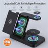 4-in-1-Wireless-Ladestation für iPhone 15, 14, 13, 12, Apple Watch, Samsung S22 Ultra Note, Galaxy Watch, faltbare Schnellladestation