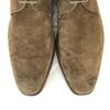 Hergestellt in Frankreich Heschung Handgefertigte Wildleder Schuhe Plain Toe Größe 10 28.5 Braun Business Schuhe(GEBRAUCHT)