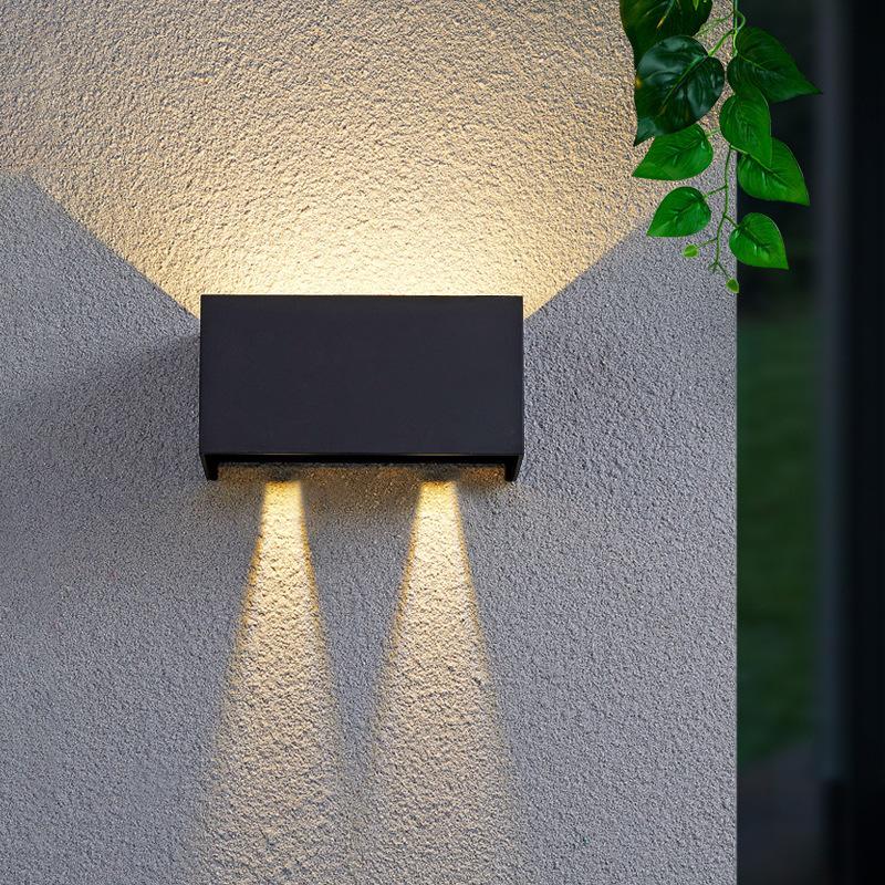 Waterproof LED Outdoor Wall Lamp for Stairs, Hallway, and Entrance - Rectangular Modern Design, Dimmable.