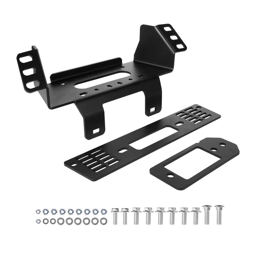 VEVOR Winch Mount, Winch Capacity of 907-1633 kg, Trailer Hitch Winch Mount for Select Polaris Ranger Models (2010-2021), 3 Mounting Hole Design