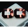 Padparadscha Sapphire 19.00 Ct Natural Emerald Cut Pair Certified Gemstone