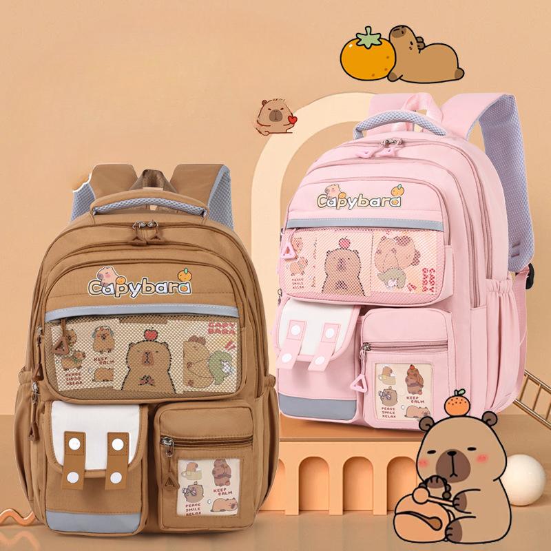 Cartoon Primary School Student Schoolbag  Backpack  Lightweight  Large Capacity Wear Resistant Children's Schoolbag