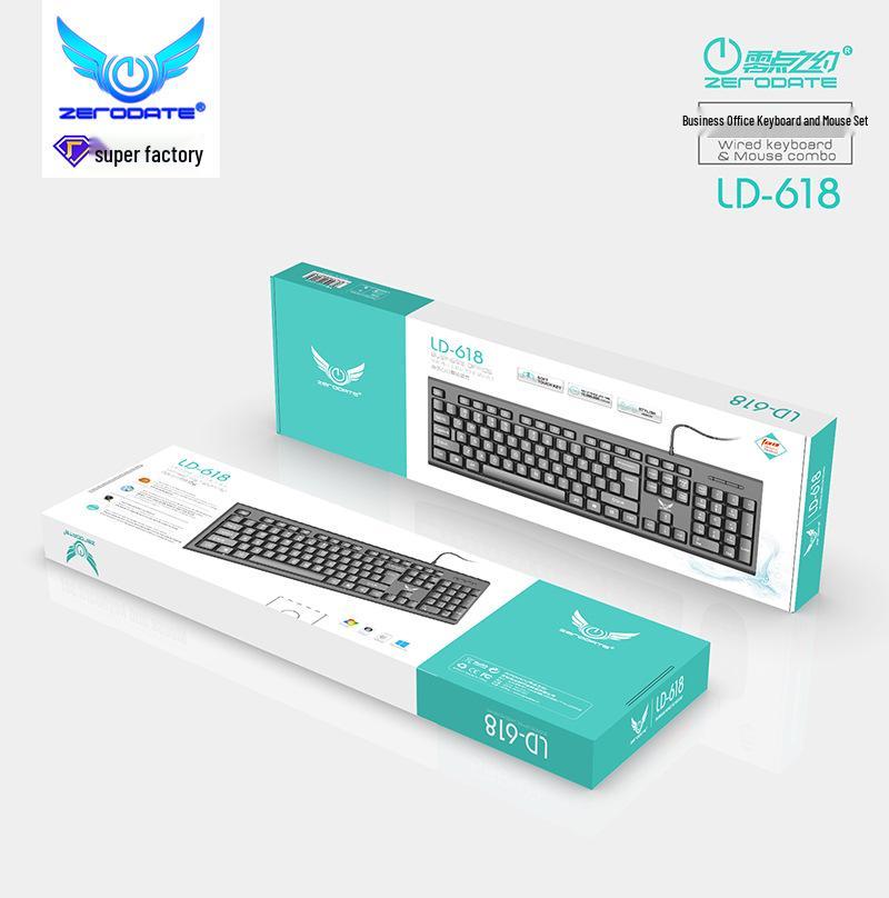 Wired Membrane Keyboard 618USB for Desktop - Lightweight, Versatile for Office and Home Use