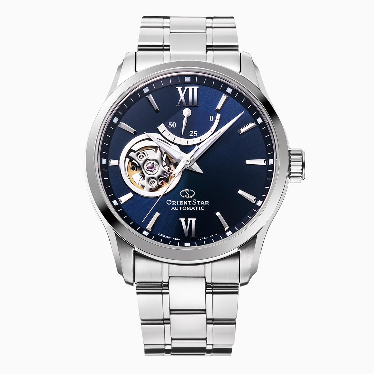 

[ORIENT STAR] Men s Automatic Watch Semi-Skeleton Mechanical Made in Japan Open Heart Navy RK-AT0002L, 2-Year Domestic Warranty
