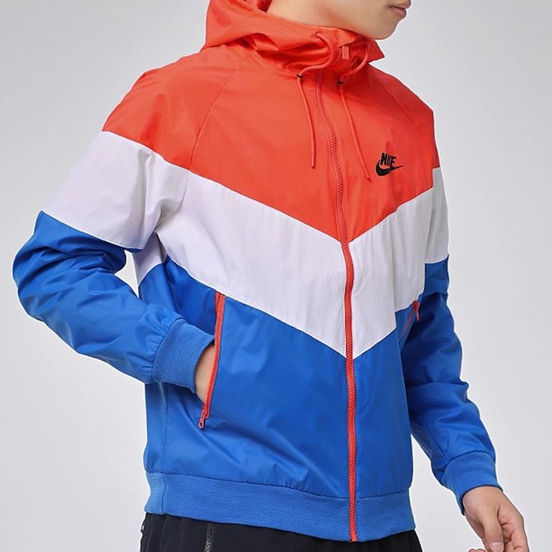 Nike Tkaná Větruodolná Sportovní Ležérní Bunda s Kapucí Pánské Bundy DC4113-841