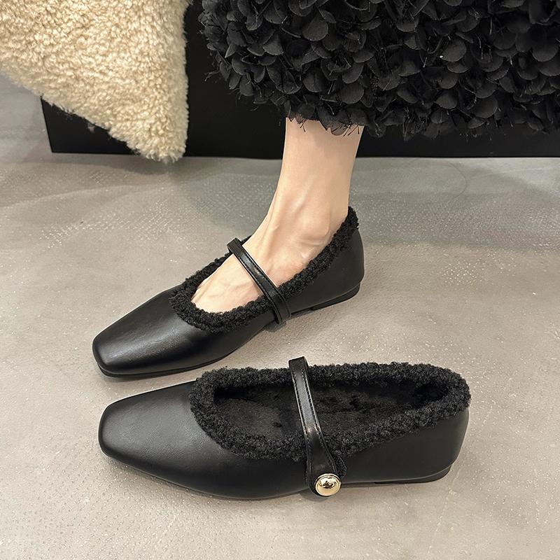 New Women's Mary Jane Single Shoes Thick Heel Shoes Elegant Classic Retro Square Toe Comfort Soft Shallow Cut Low Heel Shoes