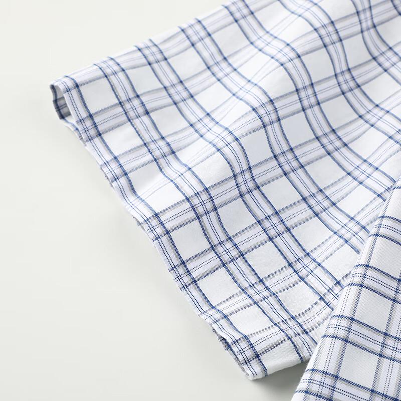 Dibenze Men's Plus Size Plaid Short Sleeve Shirt