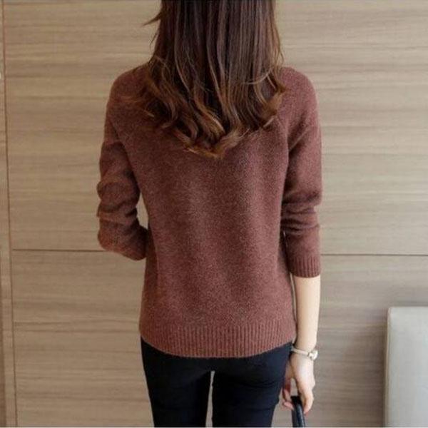 Sweater Women's Sweater Autumn and Winter Loose Wild Bottoming Shirt Long Sleeve Round Neck