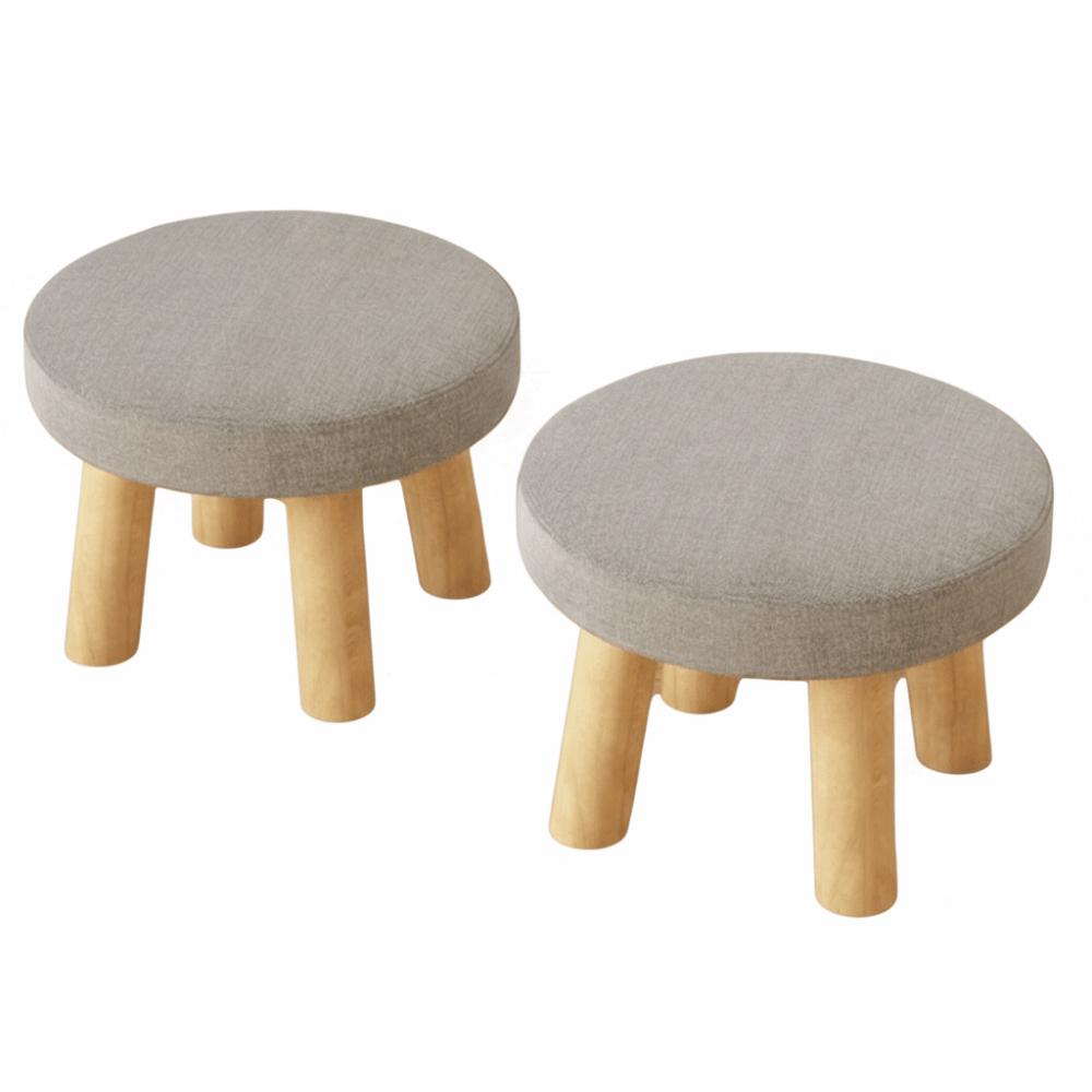 Non-Skid Solid Wood Small Foot Stool Soft Shoe Changing Chair Small Footstool Ottoman Office