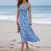 Women's Printed Camisole Sleeveless Comfortable Beach Vacation Dress