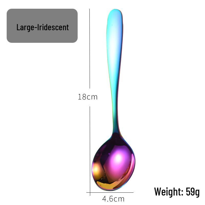ZISIZ Deepened Round Soup Spoon Set