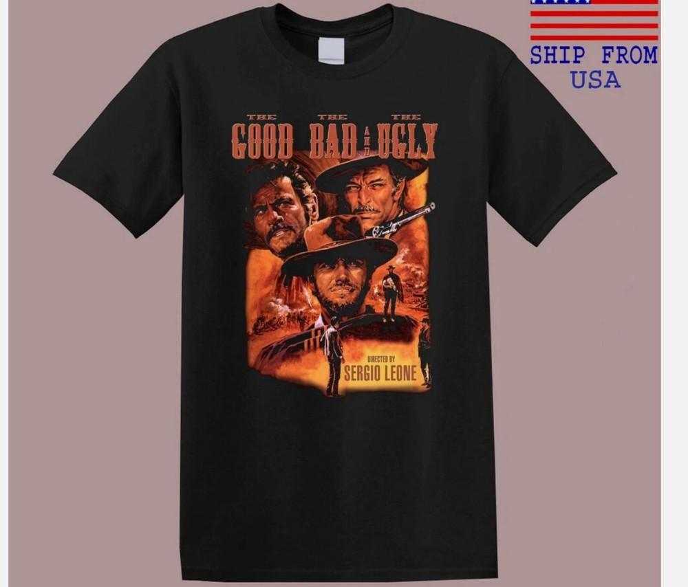 The Good The Bad and The Ugly Movie Men s Black T-Shirt Size S-5XL Unisex T-Shirt XXL