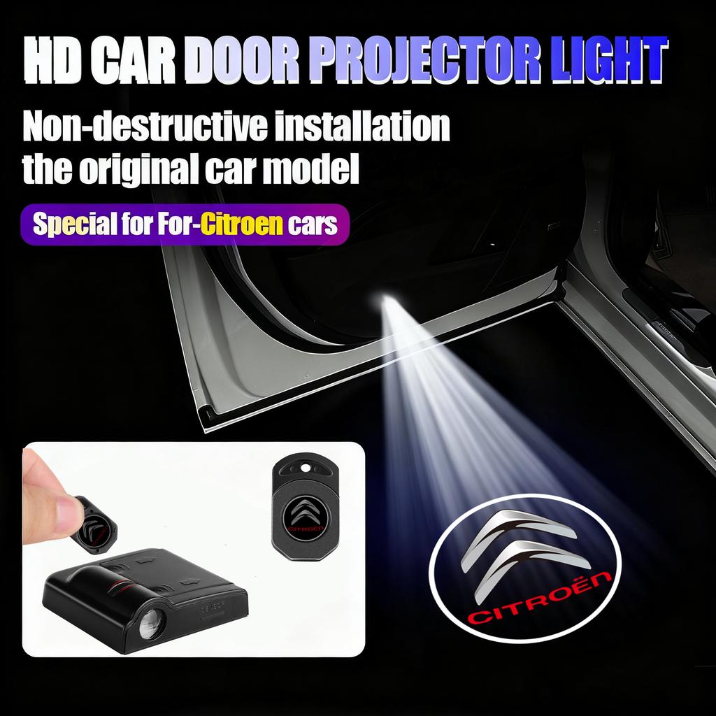 1/2pcs Wireless Led Car Door Welcome Laser Projector Logo Ghost Shadow Night Lights Car Styling For Citroen C2 C3 C4 Picasso C4L TF1