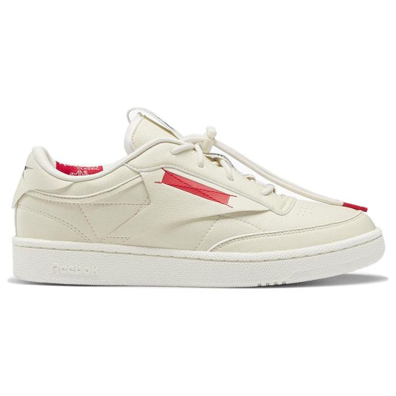 Milk Makeup X Reebok Club C 85 Vegan Equipment Room Unisex Sneakers Cream Vintage-Chalk Vector-Red HP3404