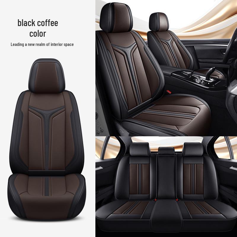 Full Leather Backrest Seat Cushion for Cars - Customizable, Full Surround, and Separate Type