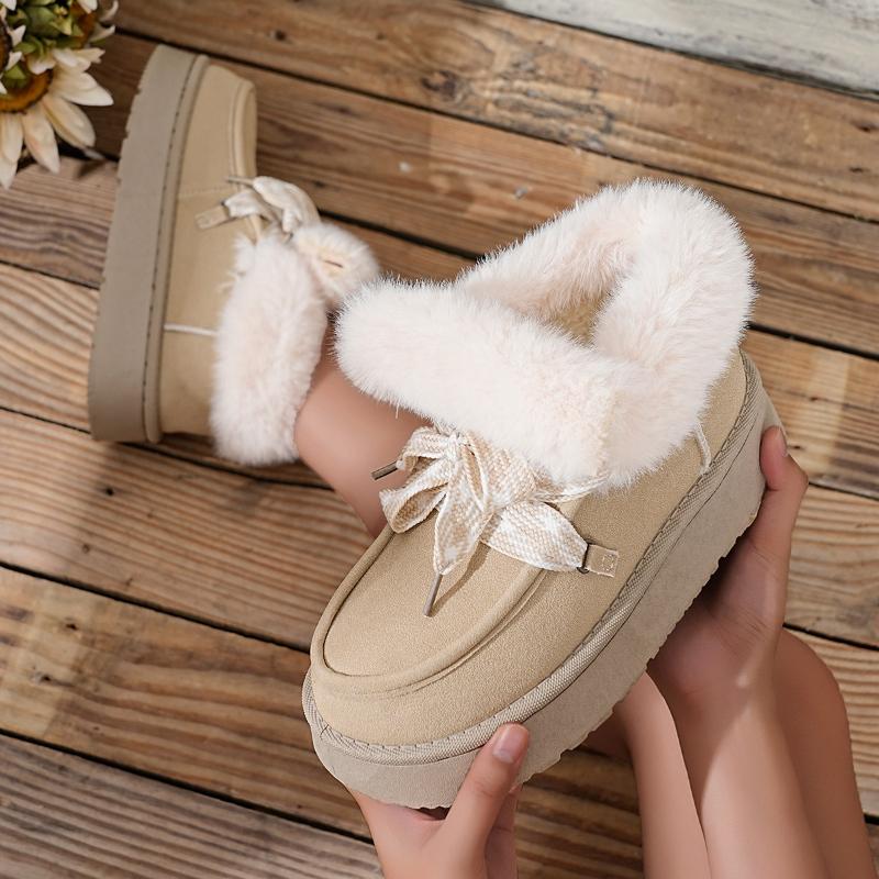 Fashionable and Versatile Thick-soled Fleece Snow Boots for Women  Winter New Style Thickened Warm Cotton Boots